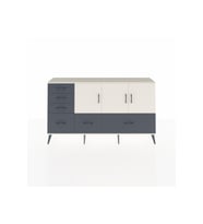 Arges Konsol 4 Raflı 6 Çekmeceli 3 Kapaklı 176x30x99 Aytaşı-Aytaşı/Antrasit