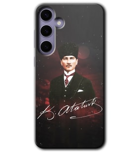 Galaxy S24 Plus Kılıf HD Desen Baskılı Kılıf - Kemal Atatürk