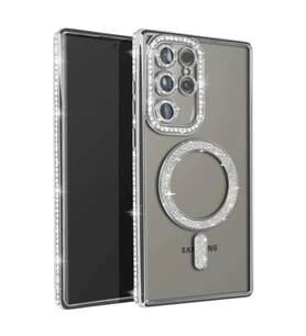 Samsung Galaxy S23 Ultra Joke Simli Magneticsafe Kılıf - Gümüş