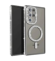 Samsung Galaxy S23 Ultra Joke Simli Magneticsafe Kılıf - Gümüş