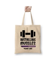 Gym Workout Fitness Lover Motivation Gift Quotes For MEN Women Bez Çanta Alışveriş Çantası (Beyaz)