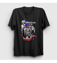 Presmono Unisex Siyah Heroes Sabaton T-Shirt 108657tt