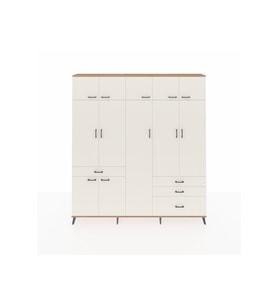 Arges Gardrop 11 Raflı 4 Çekmeceli 2 Askılı 220x30x243 Çam-Aytaşı