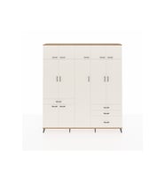 Arges Gardrop 11 Raflı 4 Çekmeceli 2 Askılı 220x30x243 Çam-Aytaşı