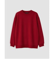 LCW Modest Bordo Bisiklet Yaka Kadın Sweatshirt Tunik