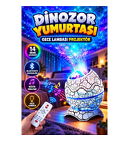 Dinozor Yumurtası Gece Lambası Projektör Bluetooth Hoparlör 14 Renk Seçeneği