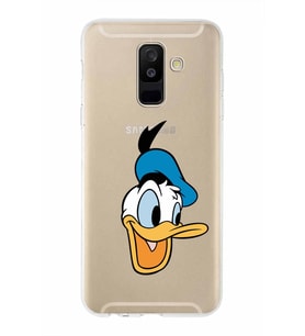 Samsung Galaxy A6 Plus (2018)  Kapak Donald Duck Tasarımlı Şeffaf Silikon Kılıf