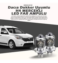 Dacia Dokker Için Uyumlu Şimşek Etkili Mercekler Led Xenon Far Çift Renk