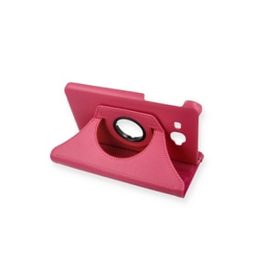 Samsung Galaxy T280 Tab A 7 Kılıf 360 Tablet Deri Kılıf - Pembe