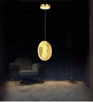 Astra Tekli Disk Avize  Led Avize Aydınlatma (Gold)