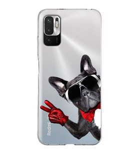 PrintiFy Xiaomi Redmi Note 10 5G ile Uyumlu 1mm Slim Fit Köpek 2 050e Baskılı Şeffaf  Kılıf