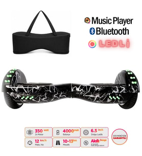 CityMate FULL LEDLİ Smart Scooter Elektrikli Kaykay Hoverboard Grafiti A.Dnge Yeni..! AKILLI DENGELİ D02