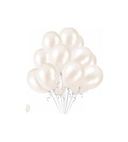 Metalik Beyaz Balon 10'lu M126