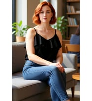 Kadın Büyük Beden V Yaka İnce Askılı Dokuma Volanlı Bluz Günlük Cool Comfort Tarzı İçin İdeal