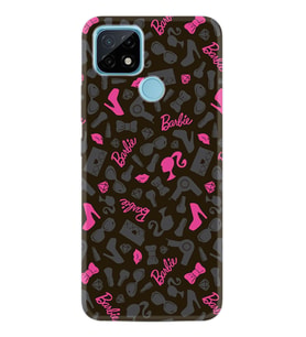 Realme C11 C21 C21Y C25Y C11 2021 Kılıf Desemli Silikon Barbie and Shoes 1413