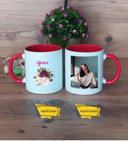 İsme Özel Doğum Günü Hediyesi Kupa Bardak Kırmızı Fotoğraflı