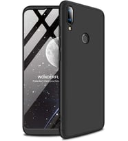 Huawei P Smart 2019 Kılıf Kamera Çıkıntılı 360 Tam Koruma Ays (Siyah)
