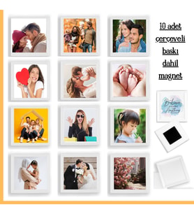 Çerçeveli Buzdolabı 10 lu takım magnet(istenilen baskıyla)