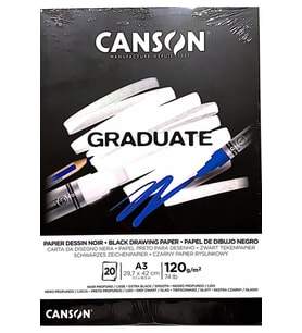Canson Çizim Bloğu Graduate Cangrad Siyah 20 SY A3 120 GR