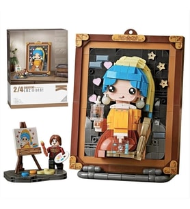 VAGONLIFE LOZ 1287 CREATIVE (2/4) İNCİ KÜPELİ KIZ TABLOSU 676 PARÇA BLOCK OYUNCAK 6+