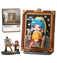 VAGONLIFE LOZ 1287 CREATIVE (2/4) İNCİ KÜPELİ KIZ TABLOSU 676 PARÇA BLOCK OYUNCAK 6+
