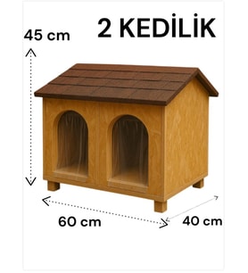 Kedi yuvası kedi evi kedi Barınağı 2 KEDİLİK su ve soğuk yalıtımlı iç ve dış mekanda kullanılır