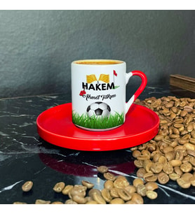 Hakem Kırmızı Türk Kahvesi Fincanı