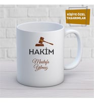 Kişiye Özel İsim Yazılabilir Hakim Kupa Bardak