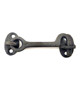 Antika Tarz Dekoratif Pirinç Çengeli - 8,5cm, Oksit