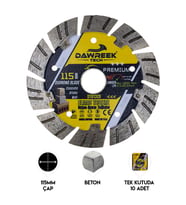 115mm Premium Segmentli Elmas Testere (Beton-Duvar-Tuğla)