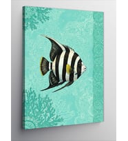 Kanvas Tablo Zebra Balığı ve Deniz Yeşili