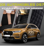 Ds Automobiles DS7 Siyah Renk Tay Tüyü Cepli & Terletmez Sırtlı Oto Koltuk Minder Seti - Koltuk Koruma Kılıfı (ÖN & ARKA TAM SET)
