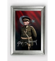 Gümüş Çerçeveli Atatürk Tablo cv1163