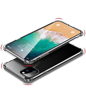 Coverzone iPhone 11 Pro Max ile uyumlu K?l?f Z-Nitro Anti Shock Silikon Kapak Kamera Korumal? Anti?ok Airbag K�?e Korumal? Silikon ?effaf K?l?f