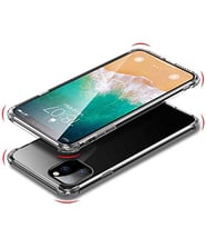 Coverzone iPhone 11 Pro Max ile uyumlu K?l?f Z-Nitro Anti Shock Silikon Kapak Kamera Korumal? Anti?ok Airbag K�?e Korumal? Silikon ?effaf K?l?f