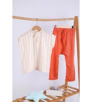 Babyhola Pamuk Bluz Pantolon Kız Erkek Çocuk Salaş Takım Renkli 1752