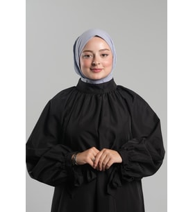 Gri Pratik Hazır Geçmeli Tesettür Eşarp Sandy Arkadan Çıtçıtlı Piliseli Hijab 2406_15