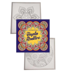 Hayatın Renkleri Büyüklere Boyama Kitabı 1 Adet Nesil Boyama Kitabı Büyükler İçin Mandala Stresi Azaltma Sanatı