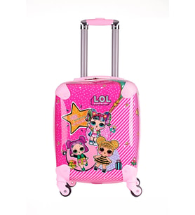 Disney Kız Çocuk Valizi – Pembe Lüks Seyahat Çantası (Çok Renkli)
