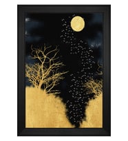 Manzara Temalı Kanvas Tablo 50 x 70 cm Siyah Çerçeve