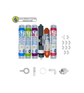PWS Kapalı Kasa Su Arıtma Cihazları içinSertifikalı 6lı Platinium mebran tatlandırıcılı+mineral set