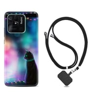Xiaomi Poco X3 Pro M4 Pro X4 Pro C40 10C Kılıf Boyun Askılı Silikon Window Cat 1787