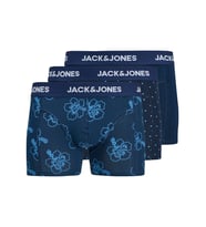 JACK JONES Desenli Pamuklu Erkek 3 lü Kutulu Boxer 12298171 (Karışık)