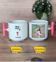 Ütopyalar Güzeldir Kupa Bardak Fotoğraflı T Pembe Kulplu Arkadaşa Sevgiliye Kardeşe Doğum Günü Hediyesi