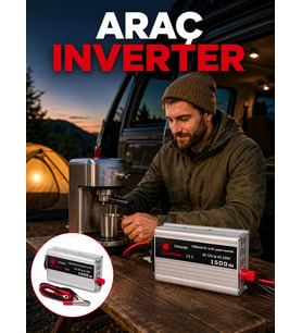 1500W Oto Güç İnverteri Araç Aküsünden Güvenli Elektrik Sağlayan Çevirici
