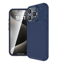 iPhone 16 Pro Max Kılıf Auto Focus Karbon Kapak - Lacivert