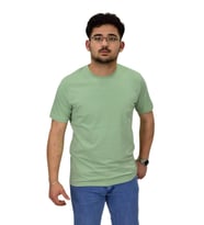Erkek Sıfıryaka Düz Likra Süprem Tişört 4380 BGL-ST04528 (Açık Yeşil)