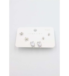 Çoklu Set Küpe - Gümüş