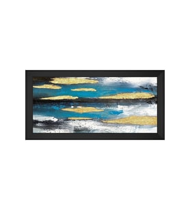 Soyut Şekiller Motifli Kanvas Tablo 50 x 70 cm Siyah Çerçeve