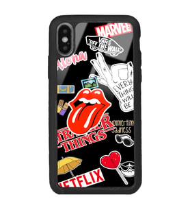 iPhone X - Xs Uyumlu Sticker Tasarımlı Glossy Telefon Kılıfı